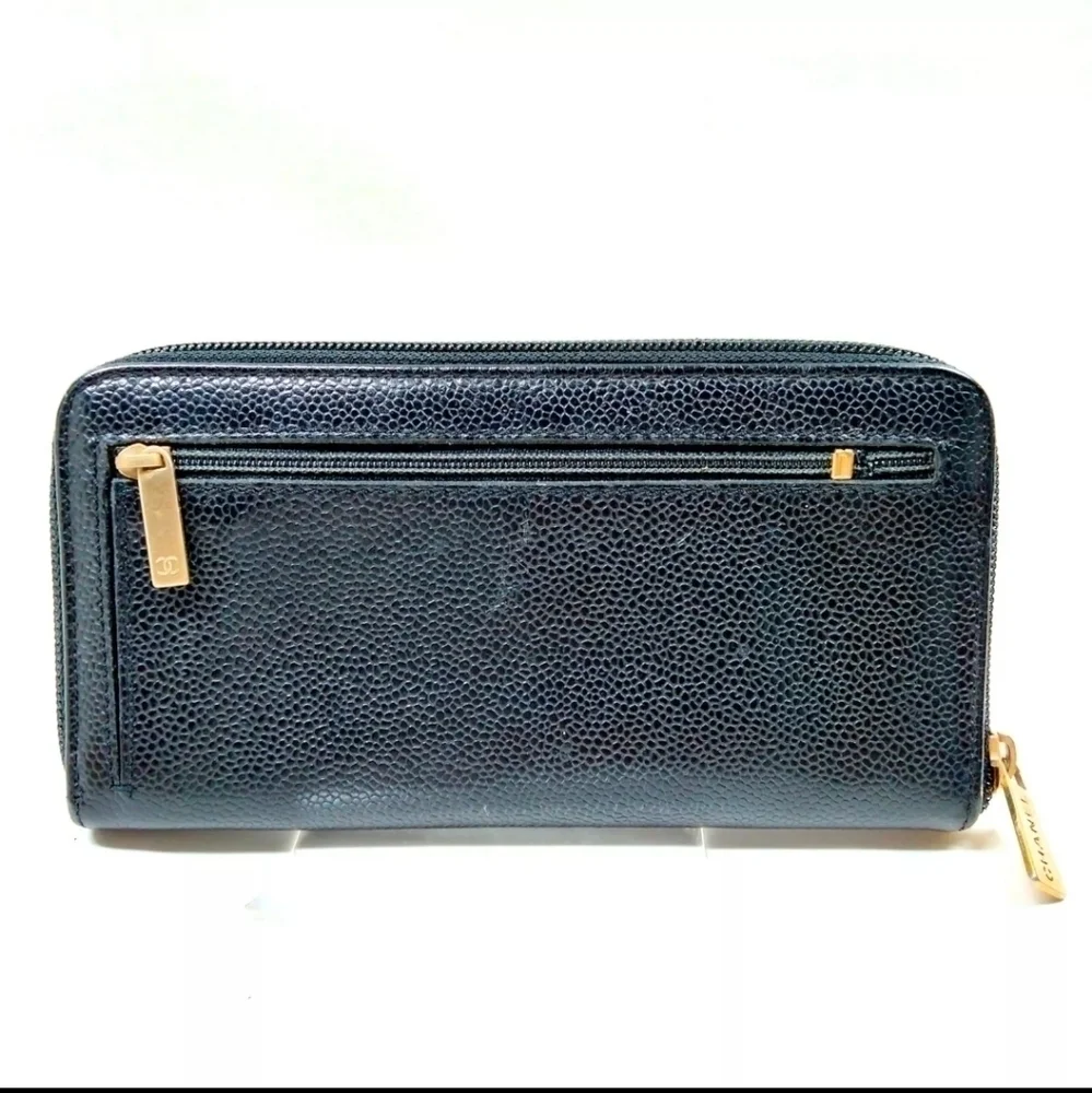 Chanel Long Wallet Black Caviar Skin - Picture 2 of 9